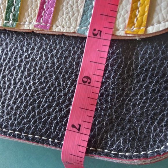 Women's Pastel Rainbow Shoulder Bag Purse - Picture 5 of 7